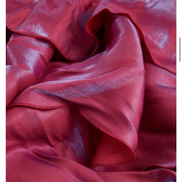 Luxe Pink Tiered Evening Formal Prom Wedding Dress - Picture 9 of 9